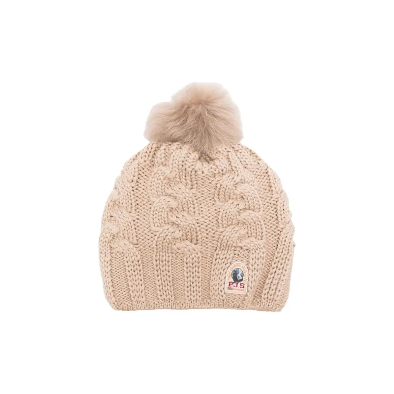 PARAJUMPERS Kids Logo-appliqué Cable-knit Beanie-0