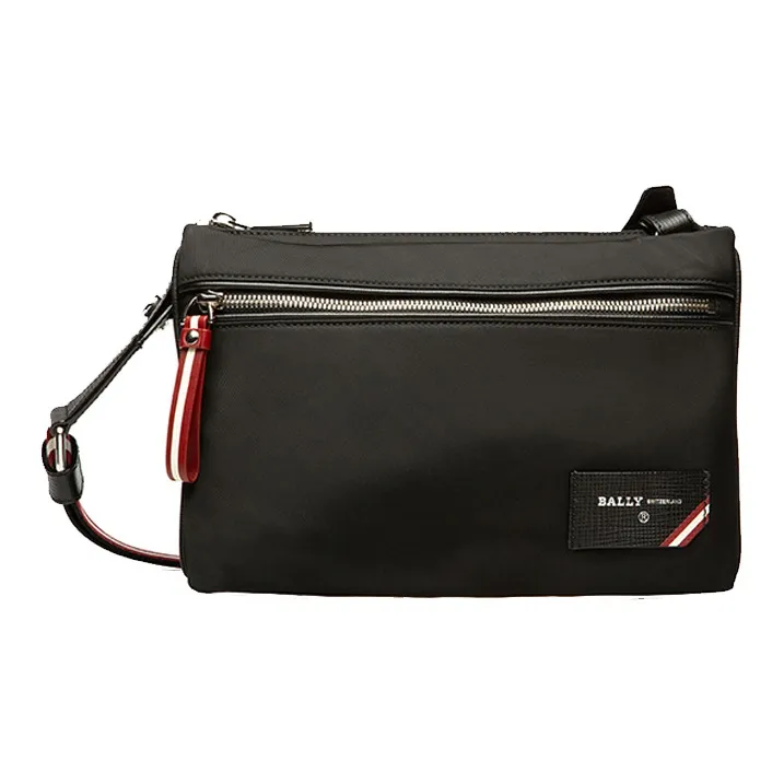 BALLY Nylon Portable Crossbody Bag Shoulder Bag Men's Black-0