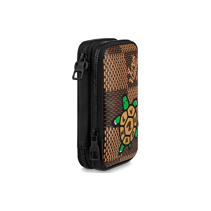 LOUIS VUITTON X NIGO Double Phone Pouch Unisex Brown - Cheap LOUIS VUITTON X NIGO Double Phone Pouch Unisex Brown - Cheap