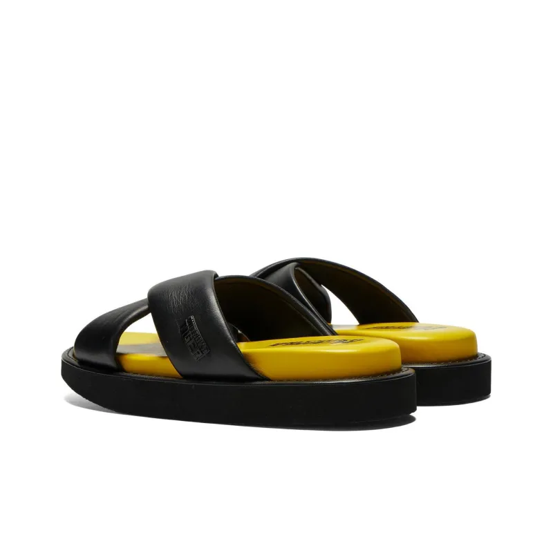 Onitsuka Tiger Slide Slippers Unisex Black Yellow-3