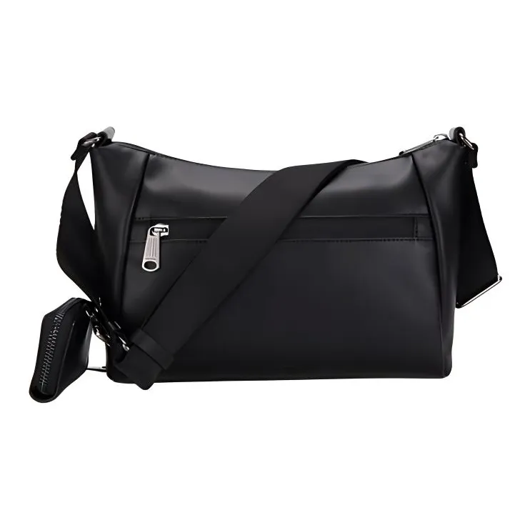 KANGOL Synthetic Leather Shoulder Bag Crossbody Bag Medium Size Women's Black-2