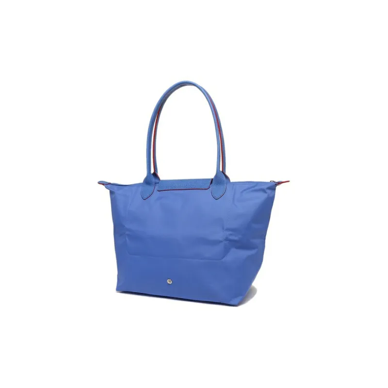 LONGCHAMP Le Pliage Club Fabric With Nylon Fabric With Leather One Shoulder Dumpling Bag Handbag Regular Women's Blue-3