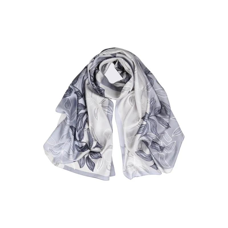 MARJAKURKI Silk Scarf 'Lively Spring Water'+'Peaceful Oasis' Greeting Card Women's-23
