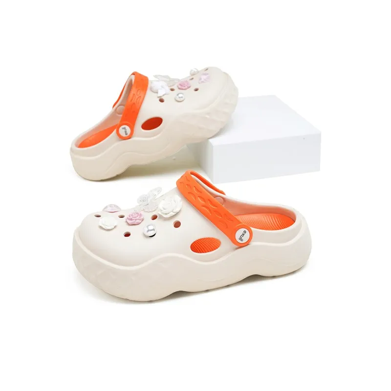EXULL Q Clogs Women's White Pink-5