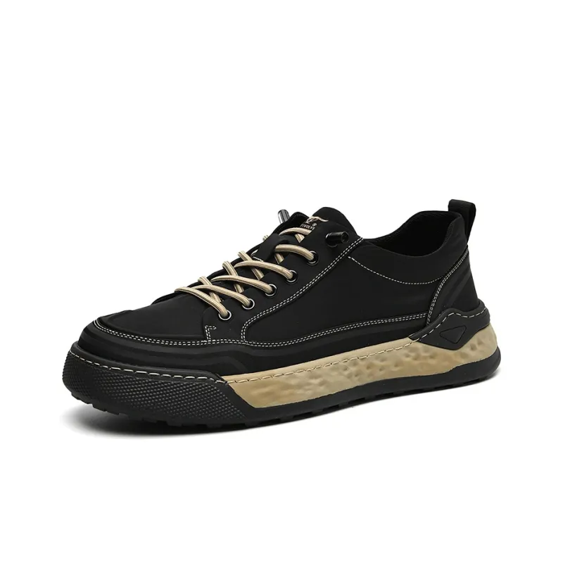 SEPTWOLVES Lightweight And Breathable Low-Top Skateboard Shoes Men's Black-2