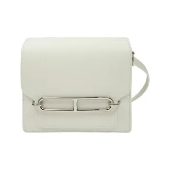 HERMES Roulis Evercolor Leather Crossbody Bags Mini Women's 01 Blanc Pure White