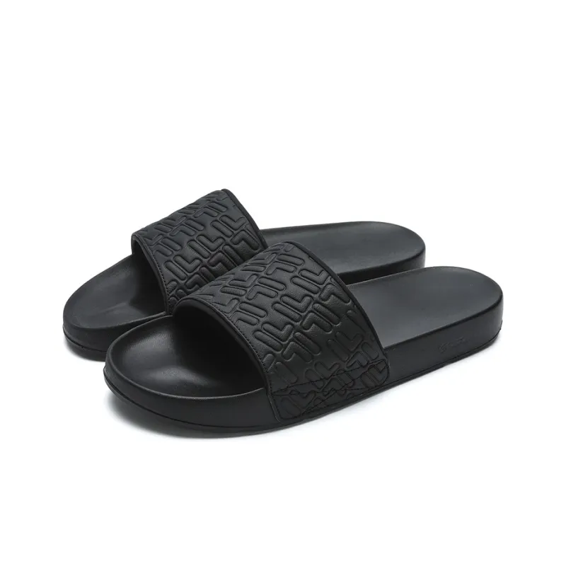 FILA DRIFTER Slip Resistant Abrasion Resistant Slide Slippers Men's Black-1