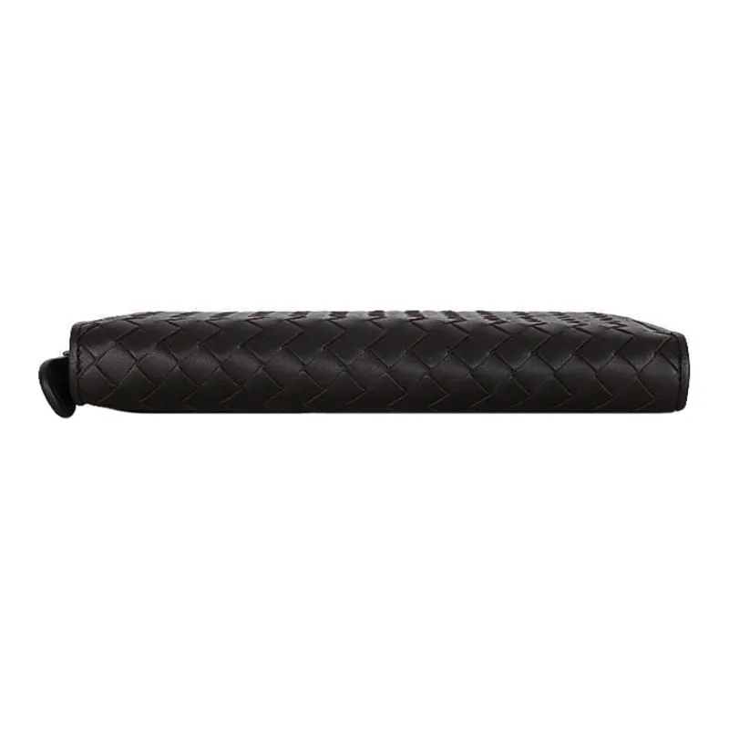 Bottega Veneta Sheepskin Clutch Women's Dark Coffee-3