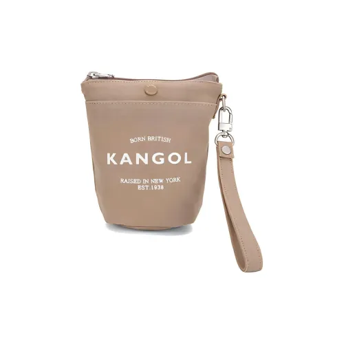 KANGOL Cotton Patchwork Canvas Clutch Women's Beige