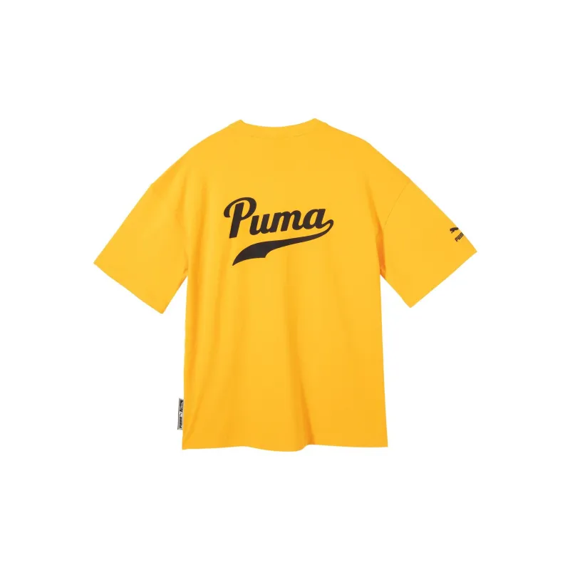 PUMA Drop Shoulder Sleeve T-Shirt Men's Yellow-1
