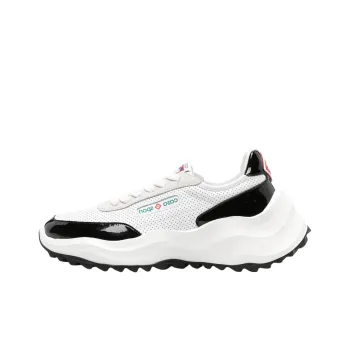 CASABLANCA Atlantis Leather Trainer White Black
