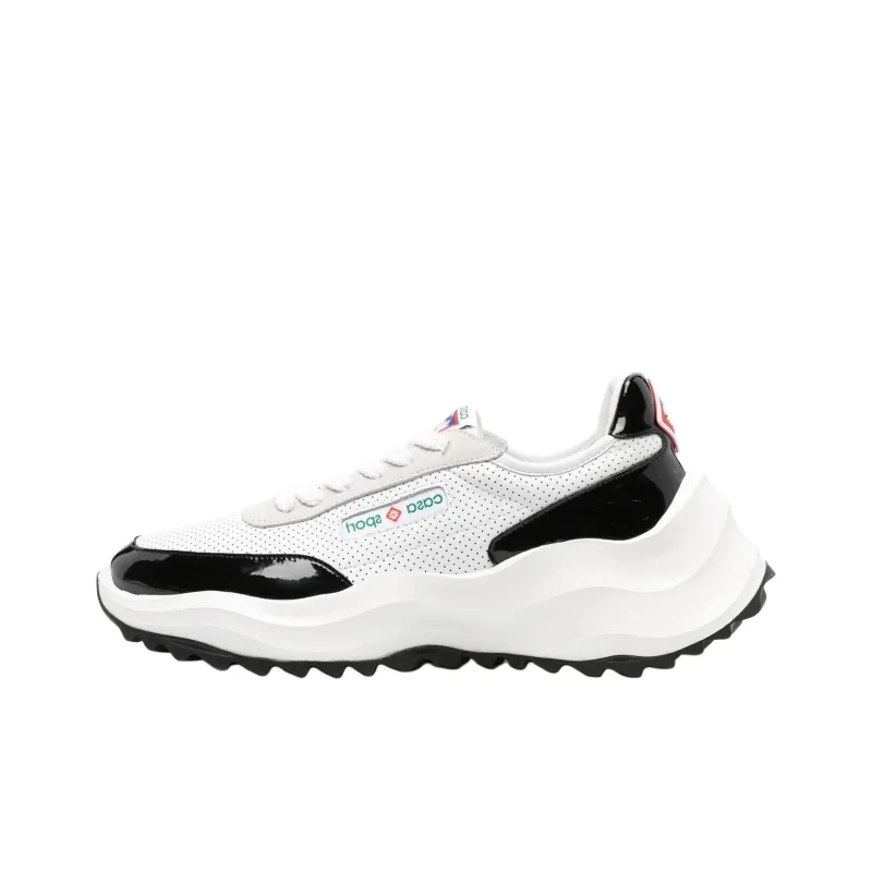 CASABLANCA Atlantis Leather Trainer White Black-0