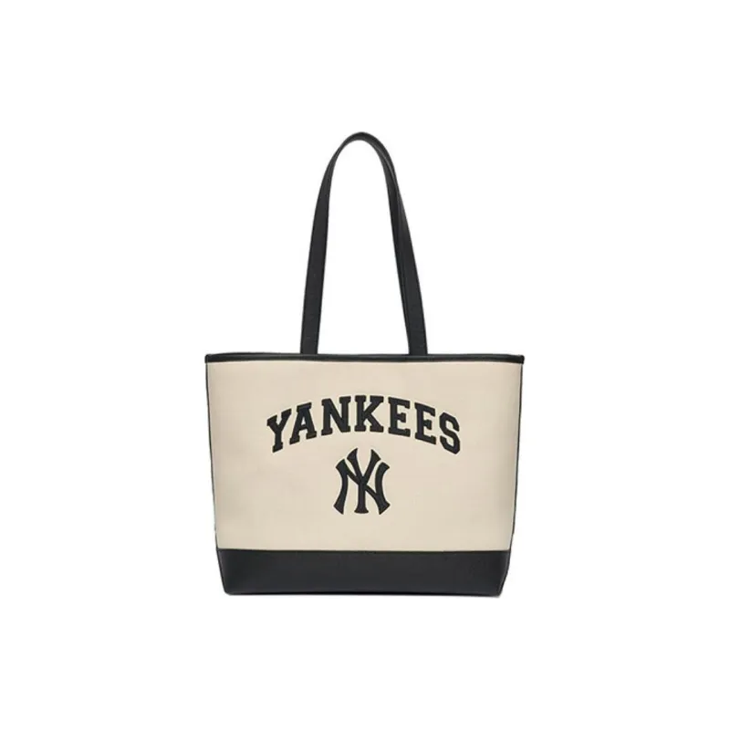 MLB Polyester Tote Bag Shopping Bag Commute Handbag Regular Unisex Black/White-0