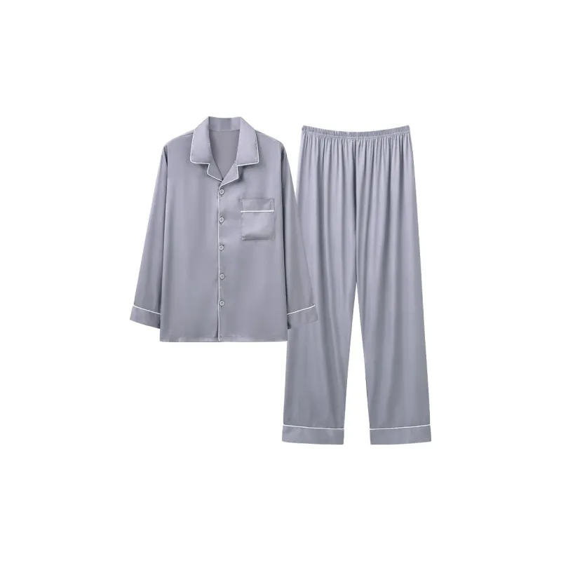 Ordifen Pajama Set Men's Bright Gray-0