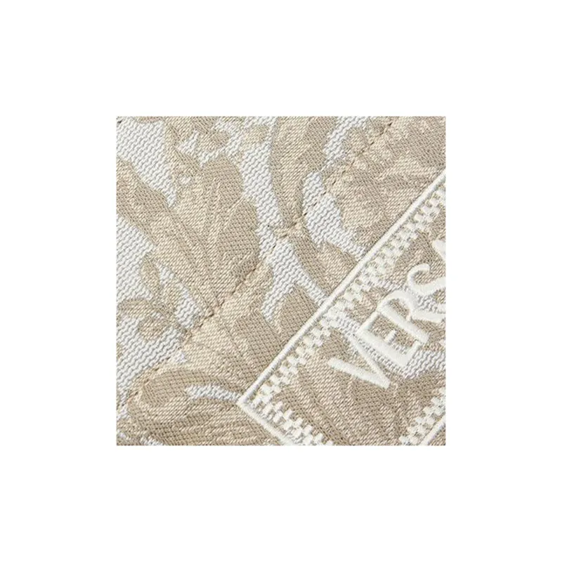 FANSIZHE Barocco Jacquard Canvas Bag, Tote Bag, Shopping Bag, Handbag Extra Small Women's Beige-3