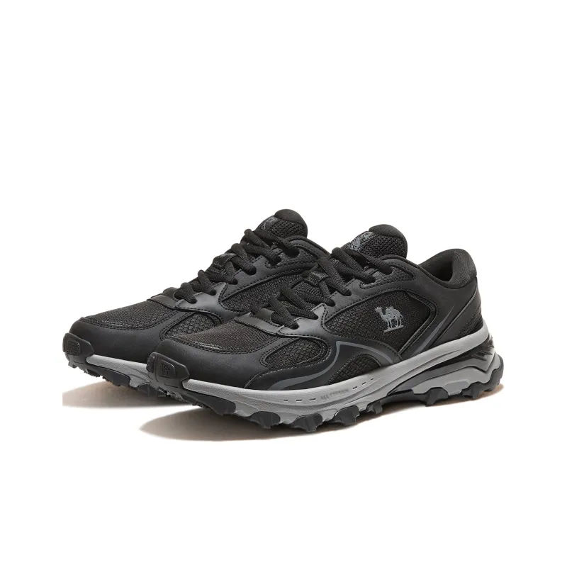CAMEL Cushioning Breathable Lightweight Low Top Casual Running Shoes Men's Coffee Black-1