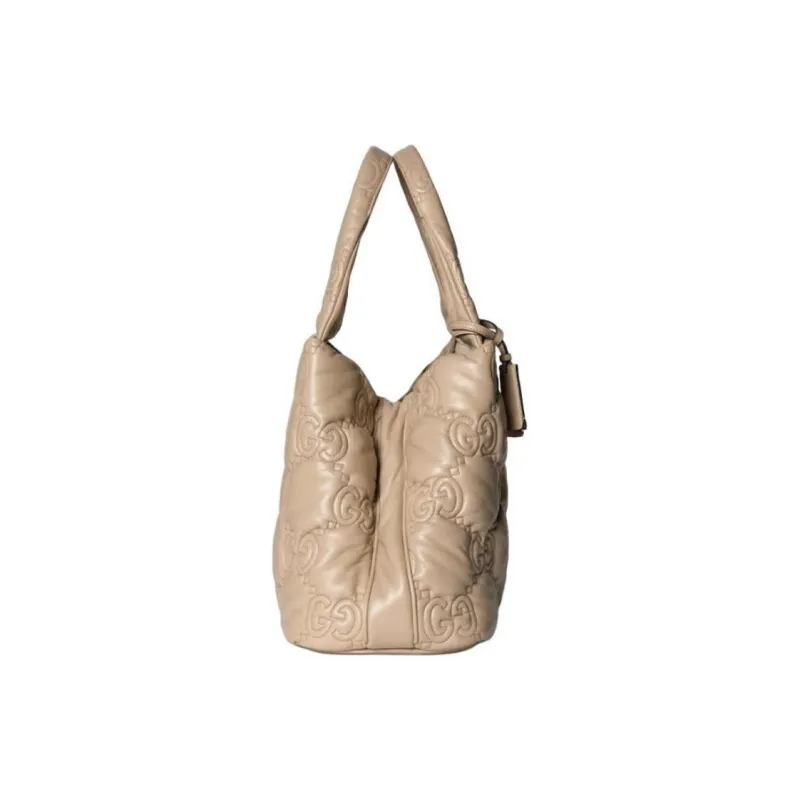 GUCCI GG Matelassé Leather Tote Bag Shopping Bag Shoulder Bag Handbag Large Size Women's Oat-3