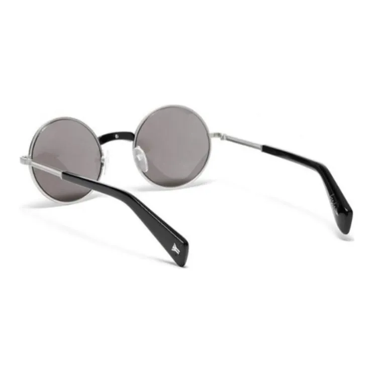 Yohji Yamamoto Metal Round Sunglasses Women's Silver-4