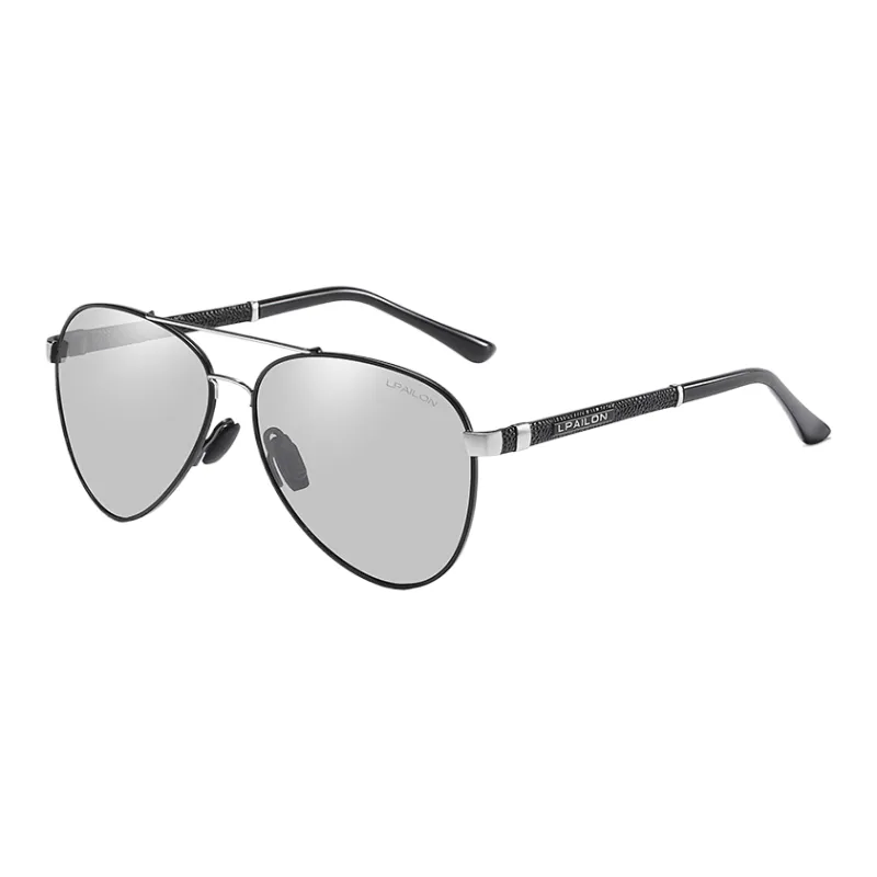 Thunder Pailong Alloy Aviator Sunglasses Unisex Black, Gray, Gold-0