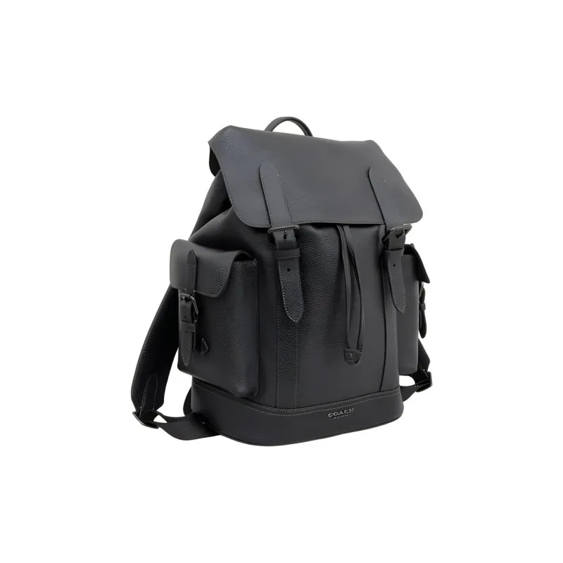 COACH Hudson Cow Leather Backpack Men's Black-1