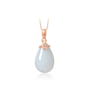 CHOW TAI FOOK Hetian Jade Pendants Women's White Jade