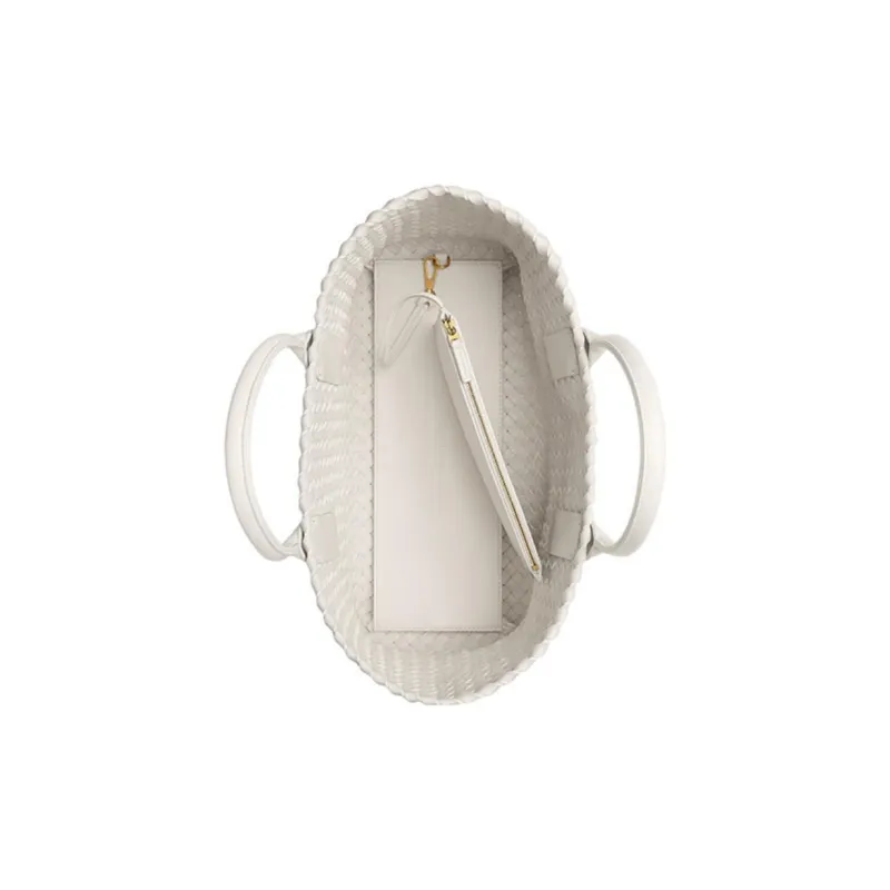 Bottega Veneta CABAT Lambskin Tote Bag, Shopping Bag, Handbag, Shoulder Bag Trumpets Women's White-2