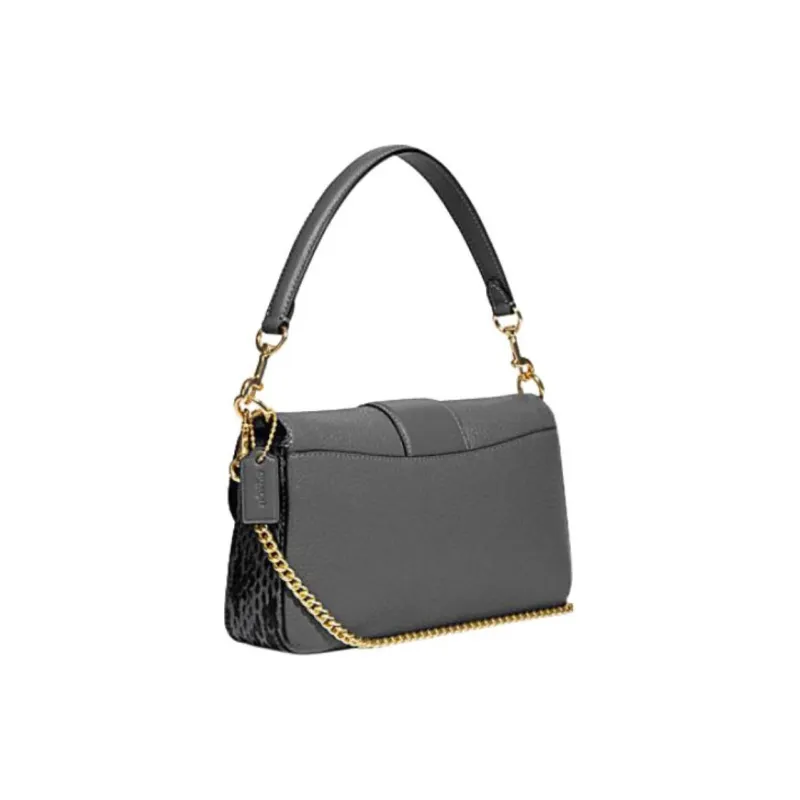 COACH Grace With Cow Leather And Sheepskin Portable Crossbody Bag, Shoulder Bag Mini Women's Gray-1