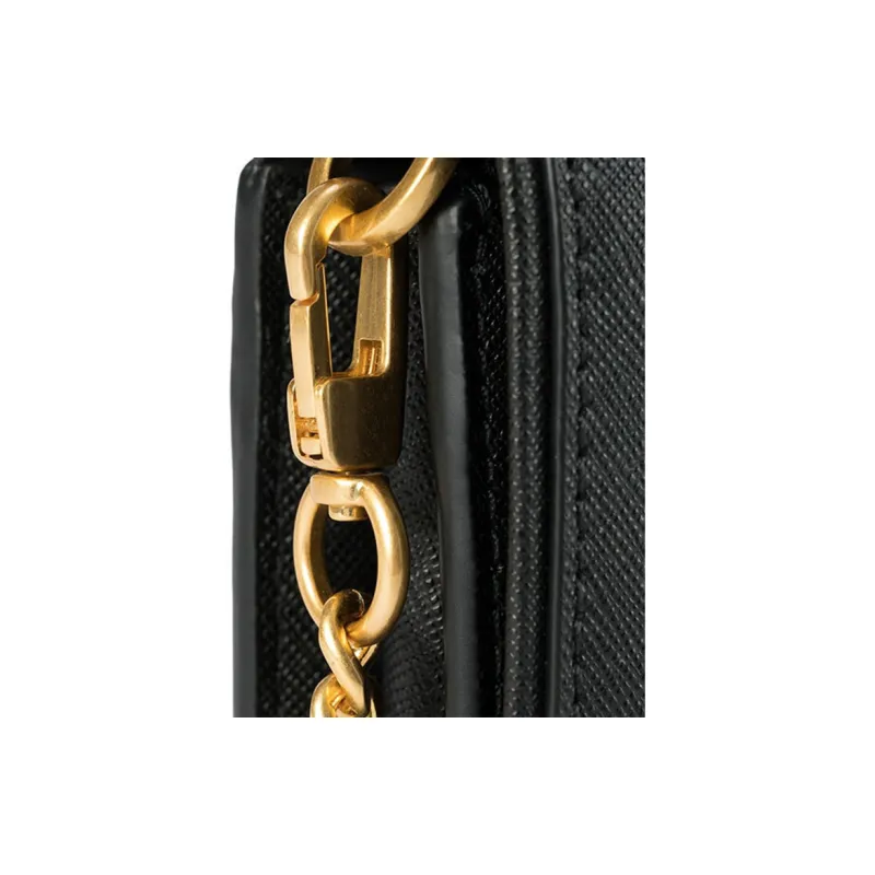 TORY BURCH Emerson Calfskin With Leather Small Square Bag, Wallet, Shoulder Bag, Crossbody Bag Regular Women's Black-5