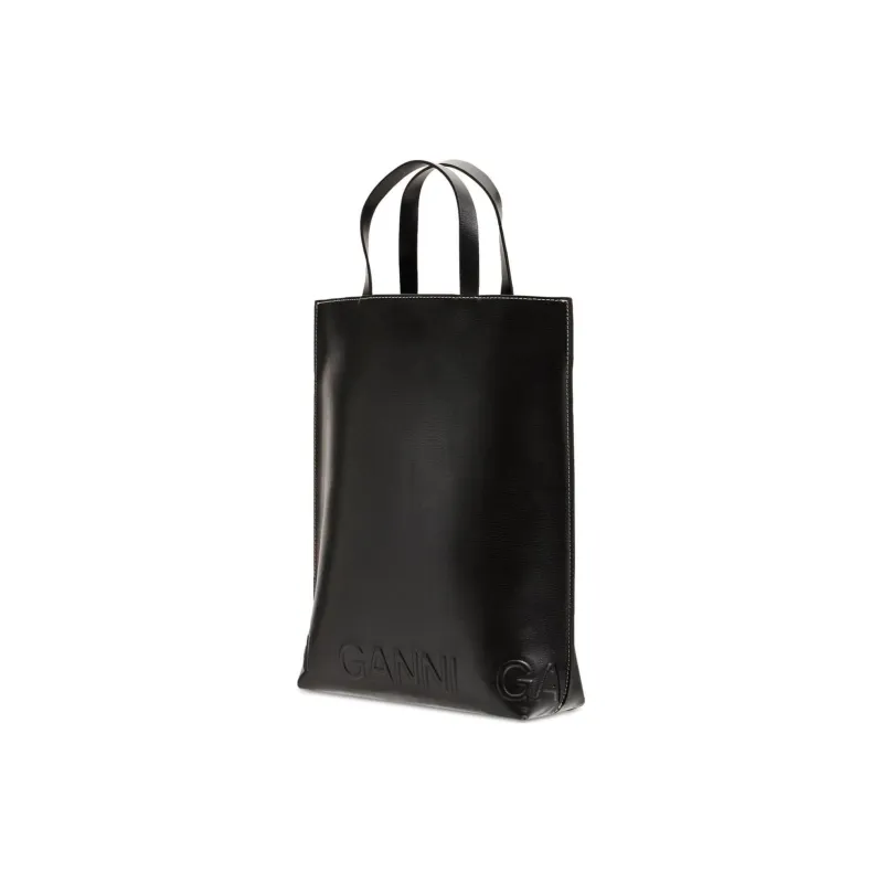 GANNI Leather Handbag Shoulder Bag Crossbody Bag Regular Women's Black-2