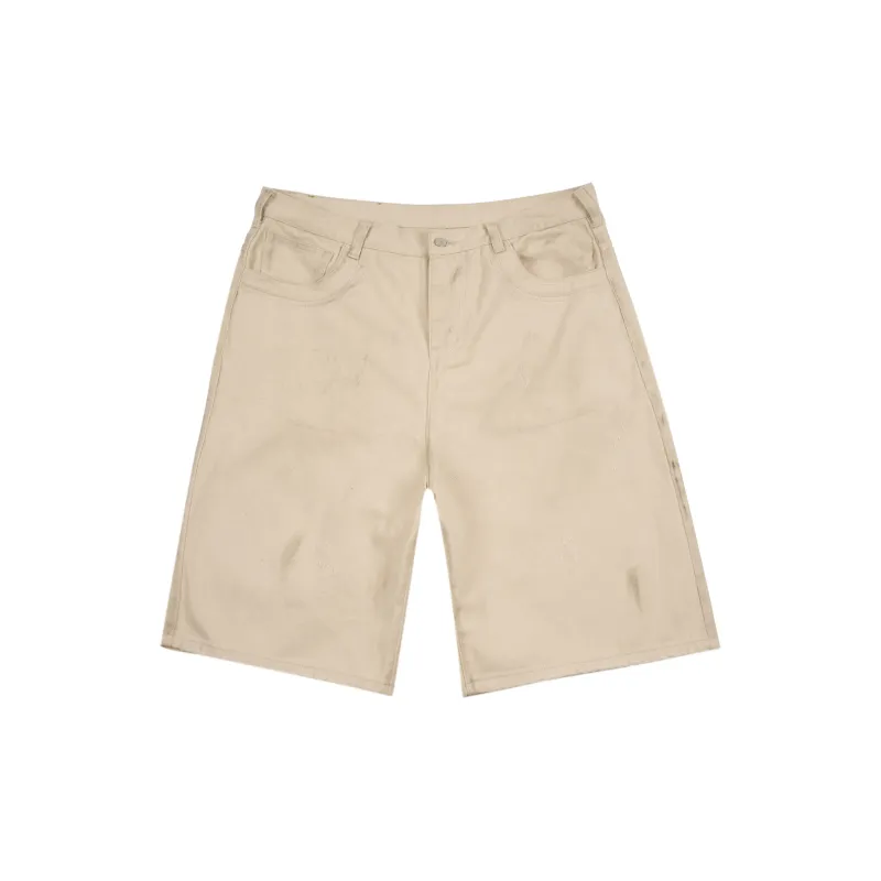 S45 Denim Shorts Men Beige-1