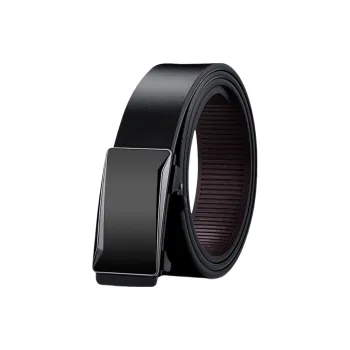 Warrior Automatic Buckle, No Button Pants For Young Men, Trendy High End Business Casual Leather Belts Men's