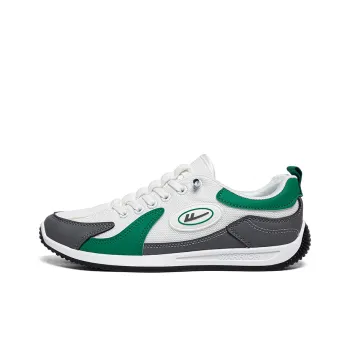 Warrior Durable Lightweight And Breathable Low-Top Casual Shoes Men's White Gray Green