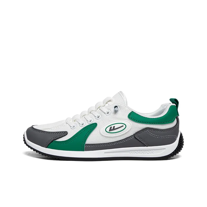 Warrior Durable Lightweight And Breathable Low Top Casual Shoes Men's White Gray Green-0