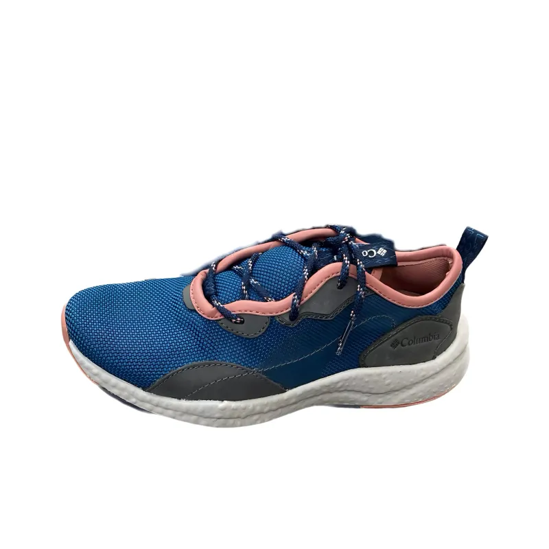 Columbia Durable Breathable Low Top Casual Shoes Women's Blue Pink-1