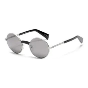 Yohji Yamamoto Metal Round Sunglasses Women's Silver