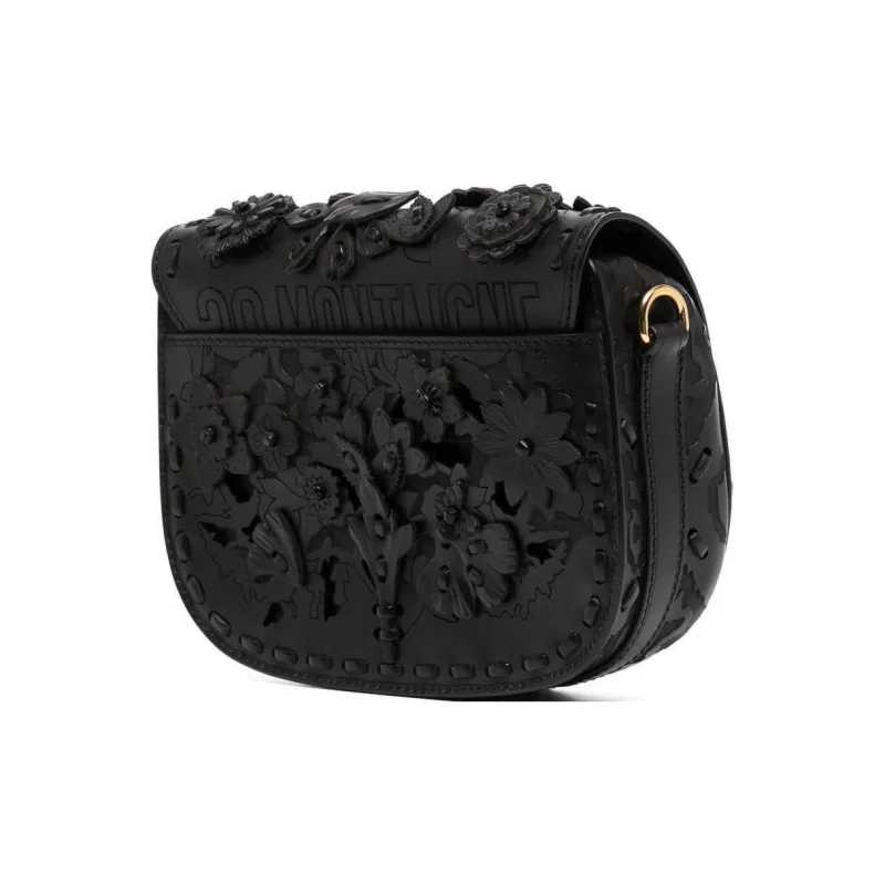DIOR Cow Leather Shoulder Bag Women's Black-3