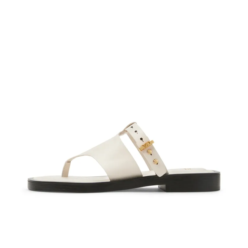 CHARLES&KEITH Flip Flops Women's White/Black-0