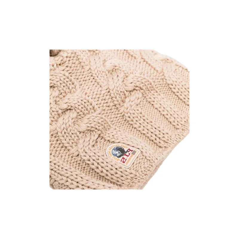 PARAJUMPERS Kids Logo-appliqué Cable-knit Beanie-1