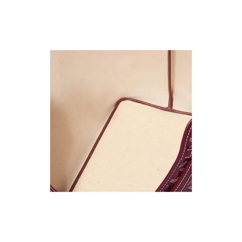 GOYARD Chien Gris Canvas With Leather Pet Bag Unisex Burgundy-2