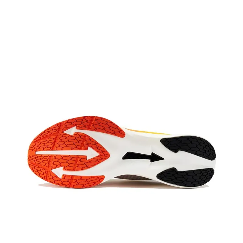 DESCENTE DELTA Cushioning Wear Resistant Low Top Casual Running Shoes Unisex White Orange-4