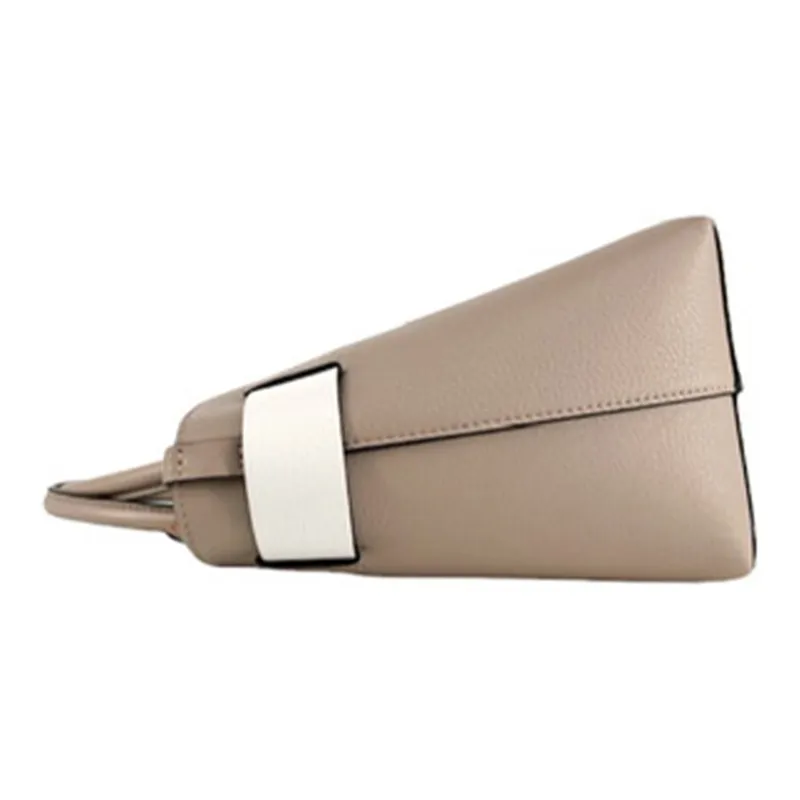 Burberry Cow Leather Shoulder Bag Crossbody Bag Handbag Small Size Women's Gray-3