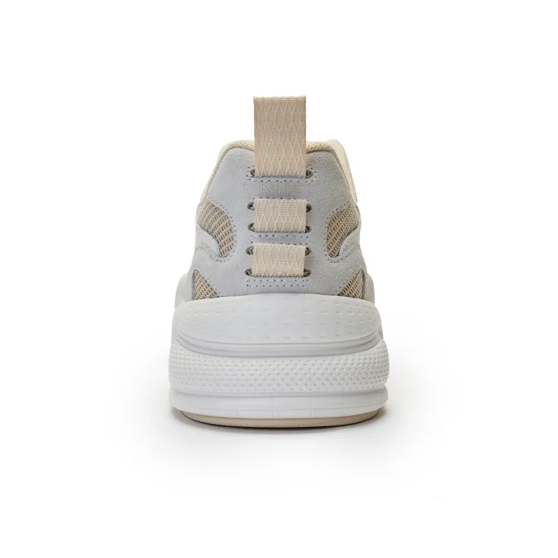 Kappa Anti Slip Wear Resistant Breathable Height Increasing Low Top Chunky Sneakers Unisex Heron Feather White-3