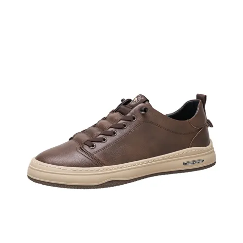 OCEANIA ROO Skateboard Shoes Men Low-Top Brown