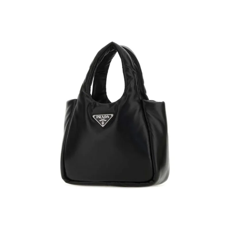 PRADA Nappa Leather Handbag Women's Black-2
