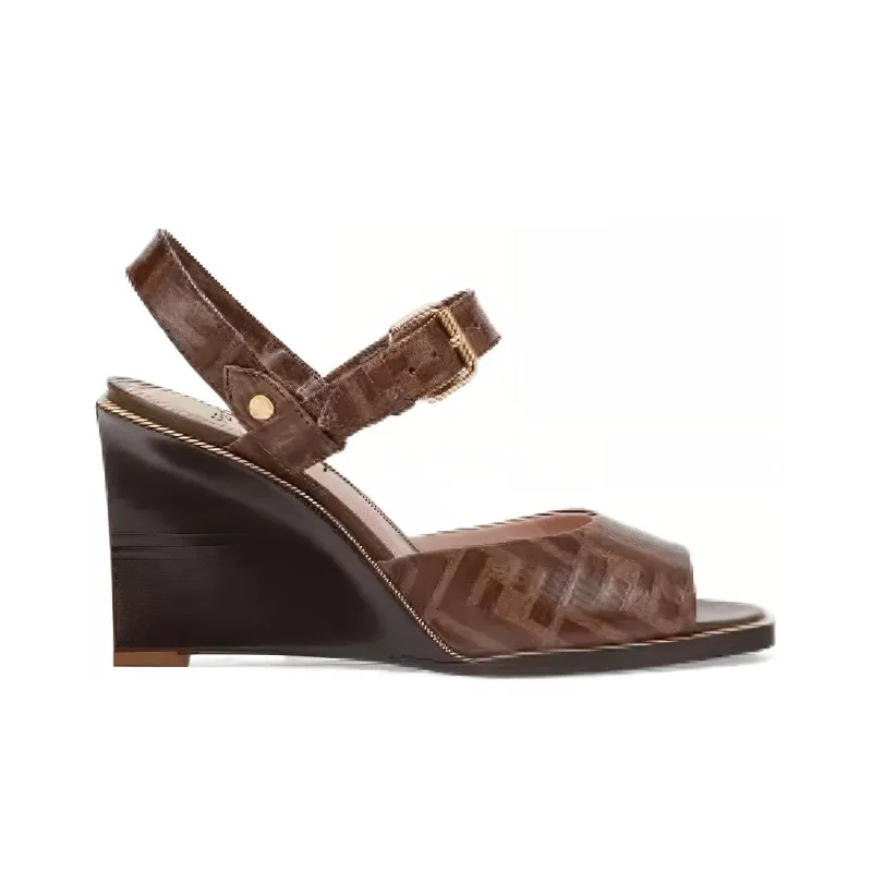 FENDI Strap Sandals Women's Brown-1
