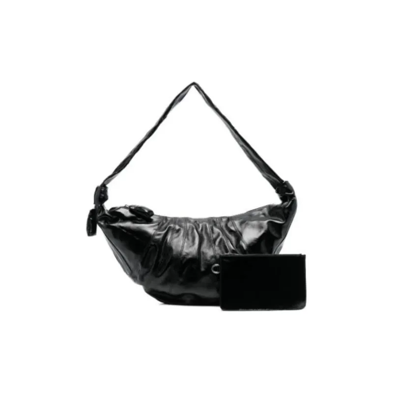 Lemaire Cotton Shoulder Bag, Crossbody Bag Tubas Women's Black-3