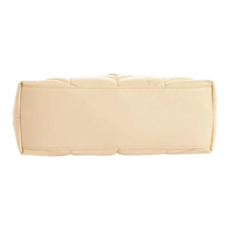 SAINT LAURENT LOULOU Lambskin Puffer Cloud Bag Pillow Bag Chain Shoulder Bag Crossbody Bag Women's Beige-3