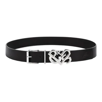 FORTEI Cow Leather Y2K Belt Unisex Silver Width 3.3cm Gift Box Set
