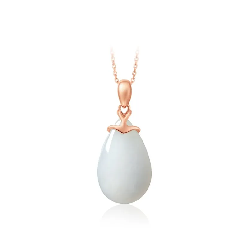 CHOW TAI FOOK Hetian Jade Pendants Women's White Jade-3