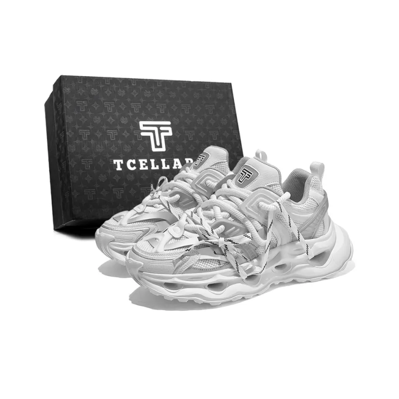 TCELLARS Cushioning Wear Resistant Lightweight Height Increasing Rebound Low Top Running Shoes Unisex Exclusive Box-0